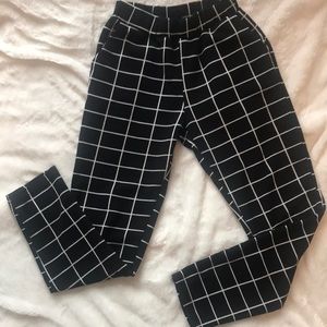 shein pattern black and white medium comfy elastic pockets